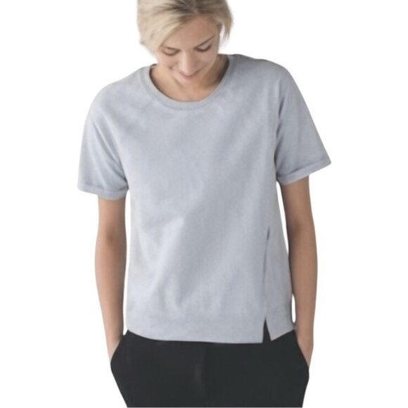 Lululemon Scene Top Size 4 Hazy Silver Grey - Picture 1 of 10